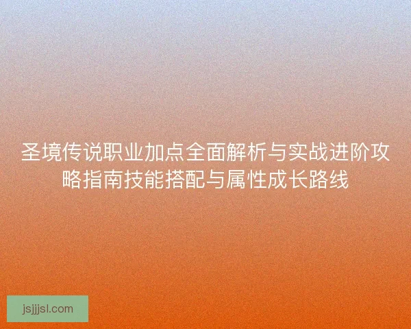 圣境传说职业加点全面解析与实战进阶攻略指南技能搭配与属性成长路线
