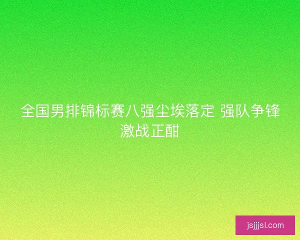 全国男排锦标赛八强尘埃落定 强队争锋激战正酣 全国男排锦标赛八强尘埃落定 强队争锋激战正酣